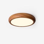Grena Wood Grain Round Ceiling Light - Hey Lighting