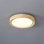 Grena Wood Grain Round Ceiling Light - Hey Lighting