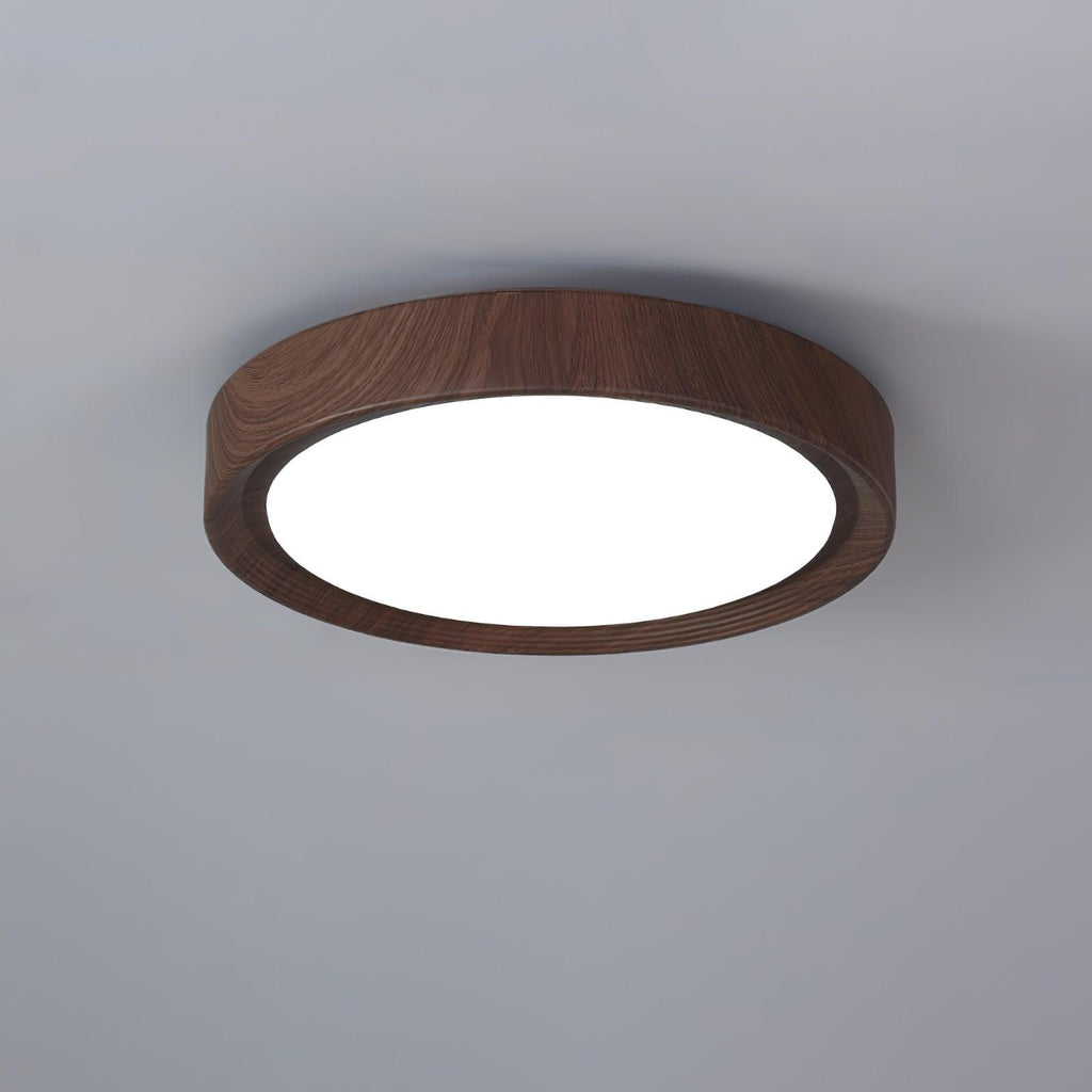 Grena Wood Grain Round Ceiling Light - Hey Lighting