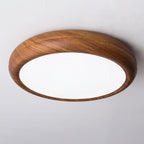 Grena Wood Grain Round Ceiling Light - Hey Lighting