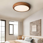 Grena Wood Grain Round Ceiling Light - Hey Lighting