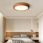 Grena Wood Grain Round Ceiling Light - Hey Lighting