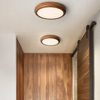 Grena Wood Grain Round Ceiling Light - Hey Lighting