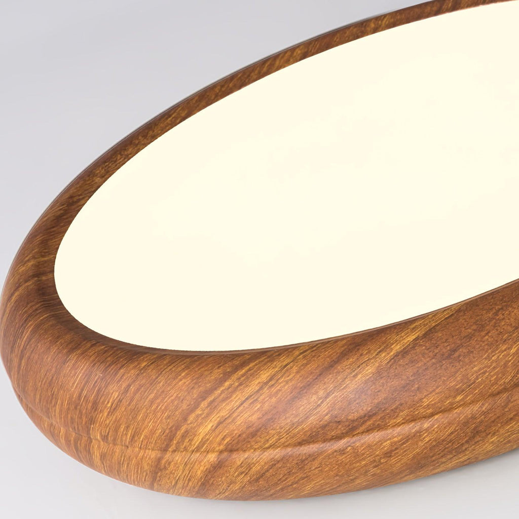 Grena Wood Grain Round Ceiling Light - Hey Lighting