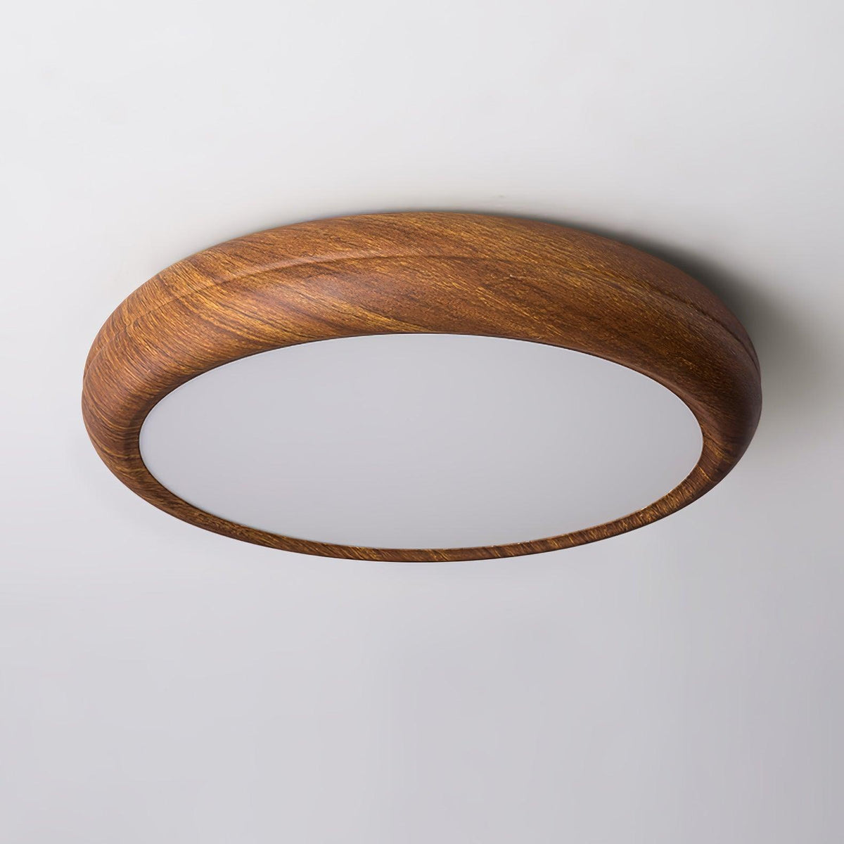 Grena Wood Grain Round Ceiling Light - Hey Lighting