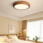 Grena Wood Grain Round Ceiling Light - Hey Lighting