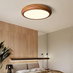 Grena Wood Grain Round Ceiling Light - Hey Lighting