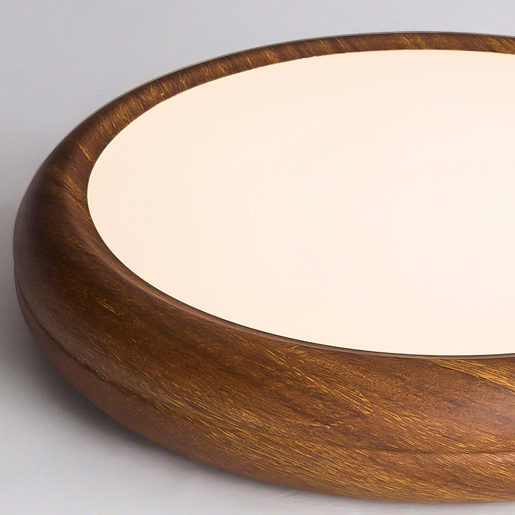 Grena Wood Grain Round Ceiling Light - Hey Lighting