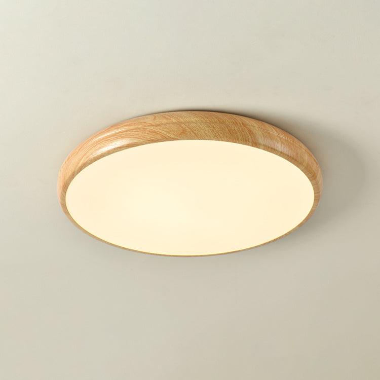 Grena Wood Grain Round Ceiling Light - Hey Lighting