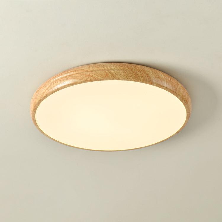 Grena Wood Grain Round Ceiling Light - Hey Lighting