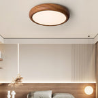 Grena Wood Grain Round Ceiling Light - Hey Lighting