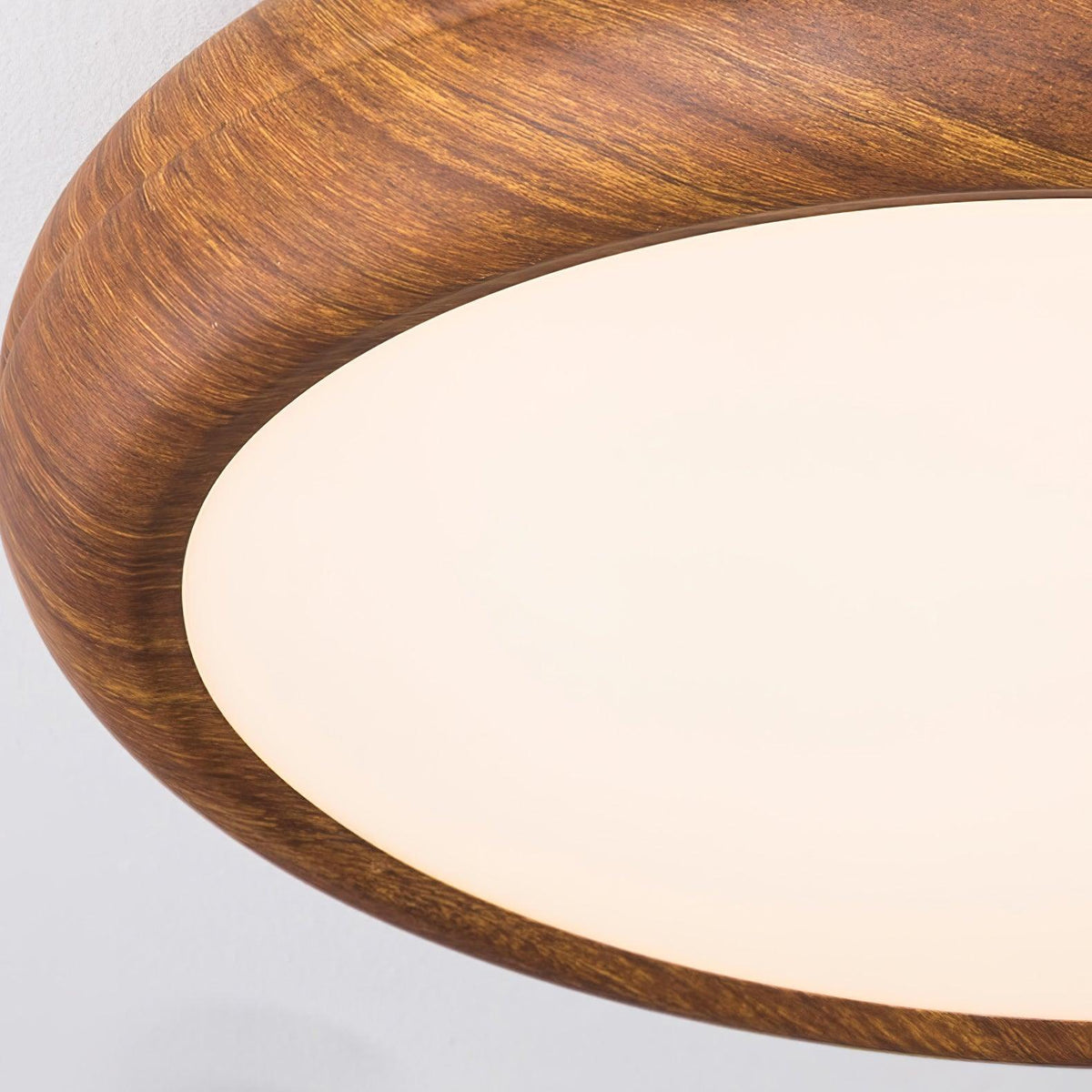 Grena Wood Grain Round Ceiling Light - Hey Lighting