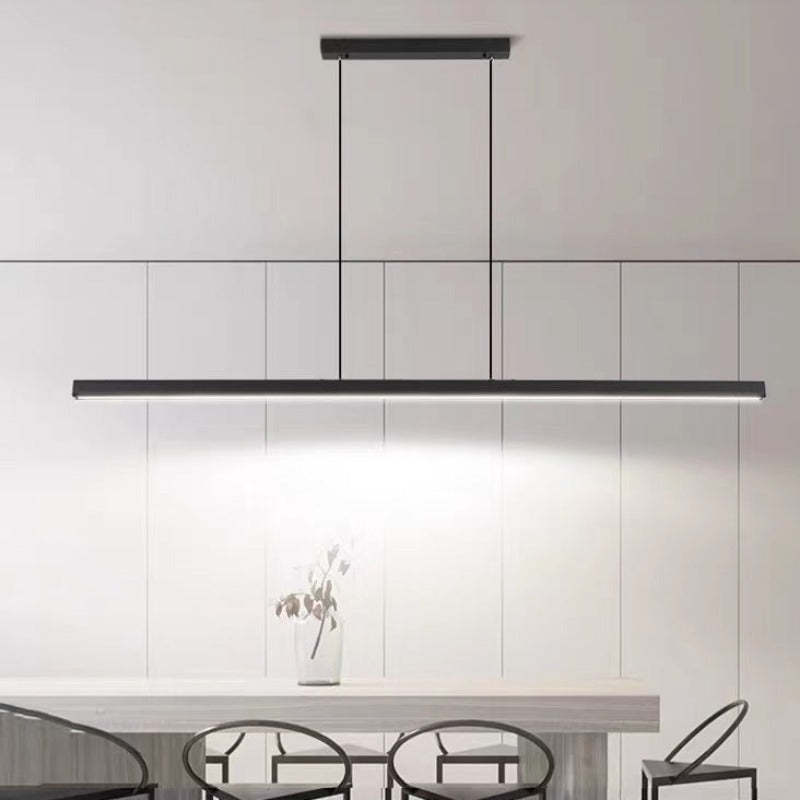 Thala Modern Linear Metal LED Pendant Light Black/Brown - Hey Lighting