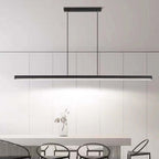 Thala Modern Linear Metal LED Pendant Light Black/Brown - Hey Lighting