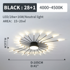 Wesley Modern Home Decoration Fireworks LED Ceiling Light - Hey Lighting