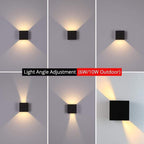 Nexu Modern Adjustable Square Outdoor Wall Lamp LED - Hey Lighting