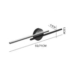Elgo Modern Nordic Disc/Linear Metal LED Wall Lamp, Black/White - Hey Lighting