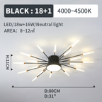 Wesley Modern Home Decoration Fireworks LED Ceiling Light - Hey Lighting