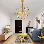 Aria Agate Creative Colourful Chandelier Bedroom/Living Room - Hey Lighting