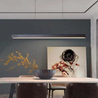 Thala Modern Linear Metal LED Pendant Light Black/Brown - Hey Lighting
