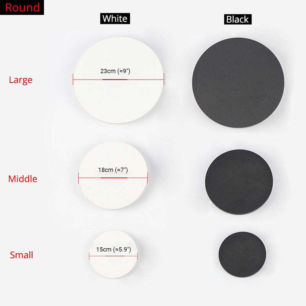 Klyne Minimalist Round/Square Outdoor Wall Lamp LED, Black/White - Hey Lighting