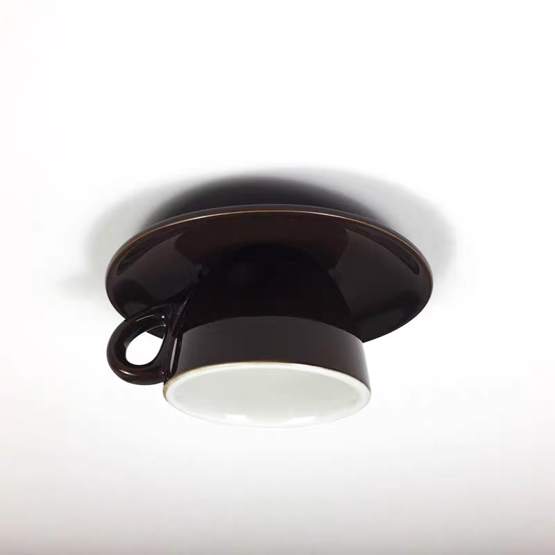 Aria Modern Coffee Cups Ceramic Flush Ceiling Lighting - Hey Lighting