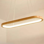 Veon Contemporary Oval Wooden Pendant Light - Hey Lighting