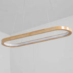 Veon Contemporary Oval Wooden Pendant Light - Hey Lighting