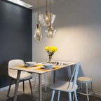 June Pendant Light Glass, Clear/Amber Diamond shape - Hey Lighting