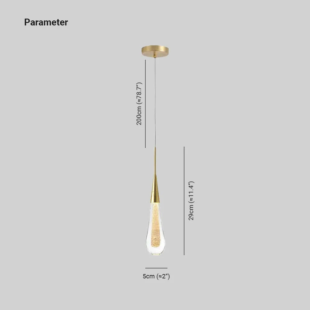 Teardrop Gold Pendant Light - Hey Lighting