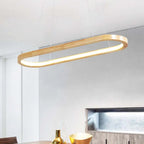 Veon Contemporary Oval Wooden Pendant Light - Hey Lighting
