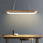Veon Contemporary Oval Wooden Pendant Light - Hey Lighting