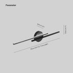 Elgo Modern Nordic Disc/Linear Metal LED Wall Lamp, Black/White - Hey Lighting