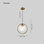 Zoey Glass Pendant Light with a Metal Ring - Hey Lighting